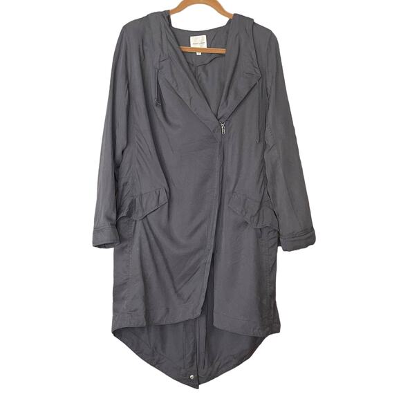 Silence + Noise Waylin Oversized Parka Trench Coat Jacket Gray Size Small - Picture 1 of 15